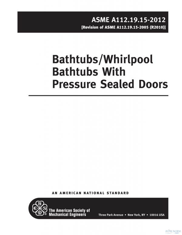ASME A112.19.15 PDF ASME A112.19.15 PDF