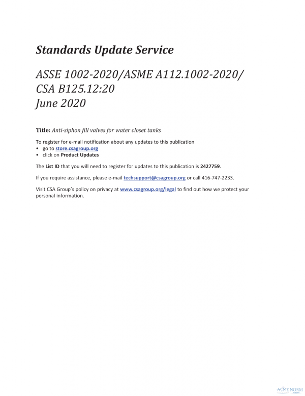 ASSE 1002/ASME A112.1002/CSA B125.12 PDF ASSE 1002/ASME A112.1002/CSA B125.12 PDF