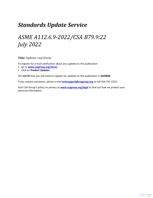 ASME A112.6.9/CSA B79.9 PDF