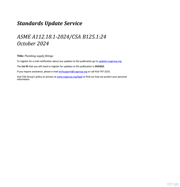 ASME A112.18.1/CSA B125.1 PDF